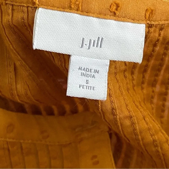 J. Jill Swiss Dot Popover Peasant Top Size Small Petite Lightweight oversized - Picture 7 of 8